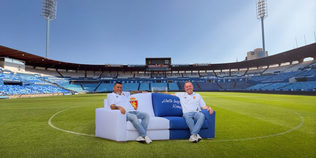 Sofá personalizado Tapigrama del Real Zaragoza 